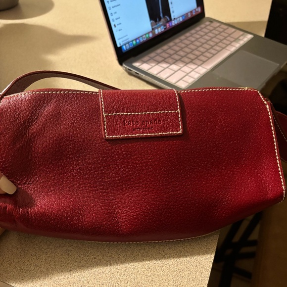 Kate Spade New York Red Leather Turn Lock Shoulder Bag - Picture 3 of 10